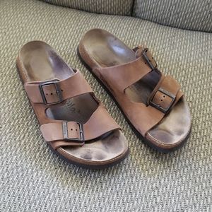 Brown Birkenstock Double Strap Sandals